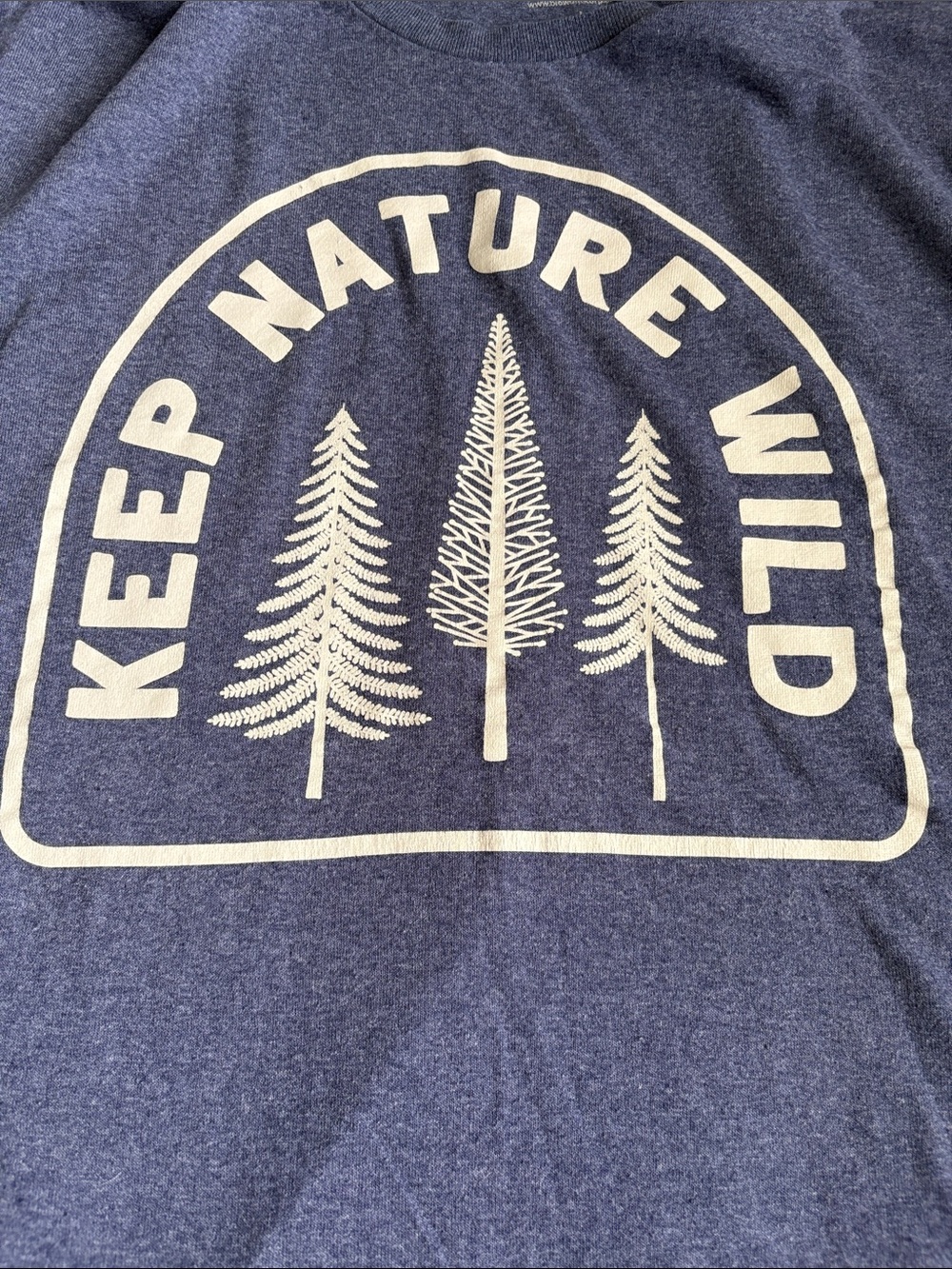 Bioworld Navy T-Shirt with Cream Nature Graphic - Picture 3 of 3